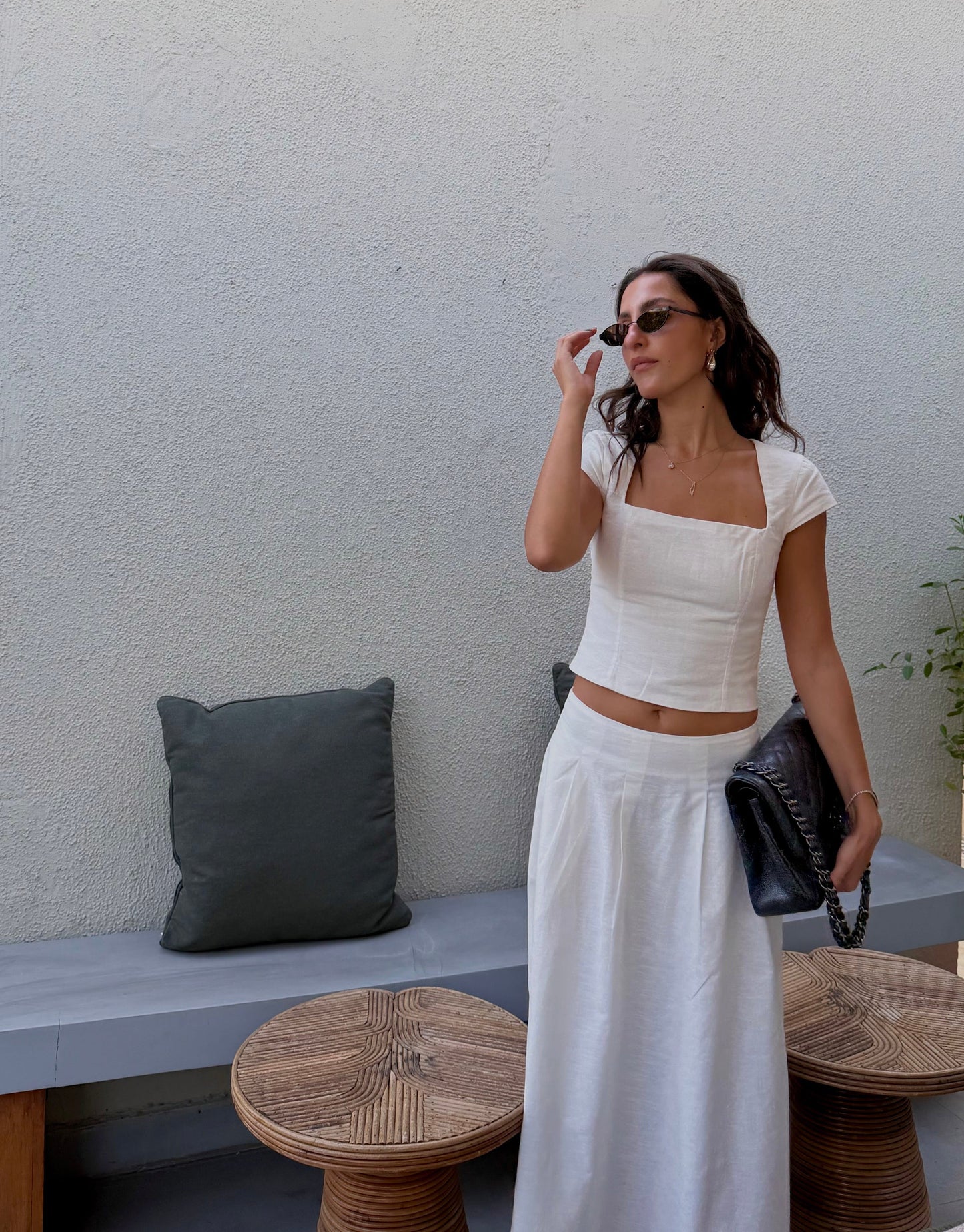 so vanilla midi skirt